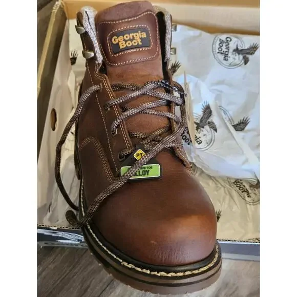 Georgia Boot Men's AMP LT Edge Waterproof Work Boot - Alloy Toe - GB00465 9.5 W - Picture 3 of 4